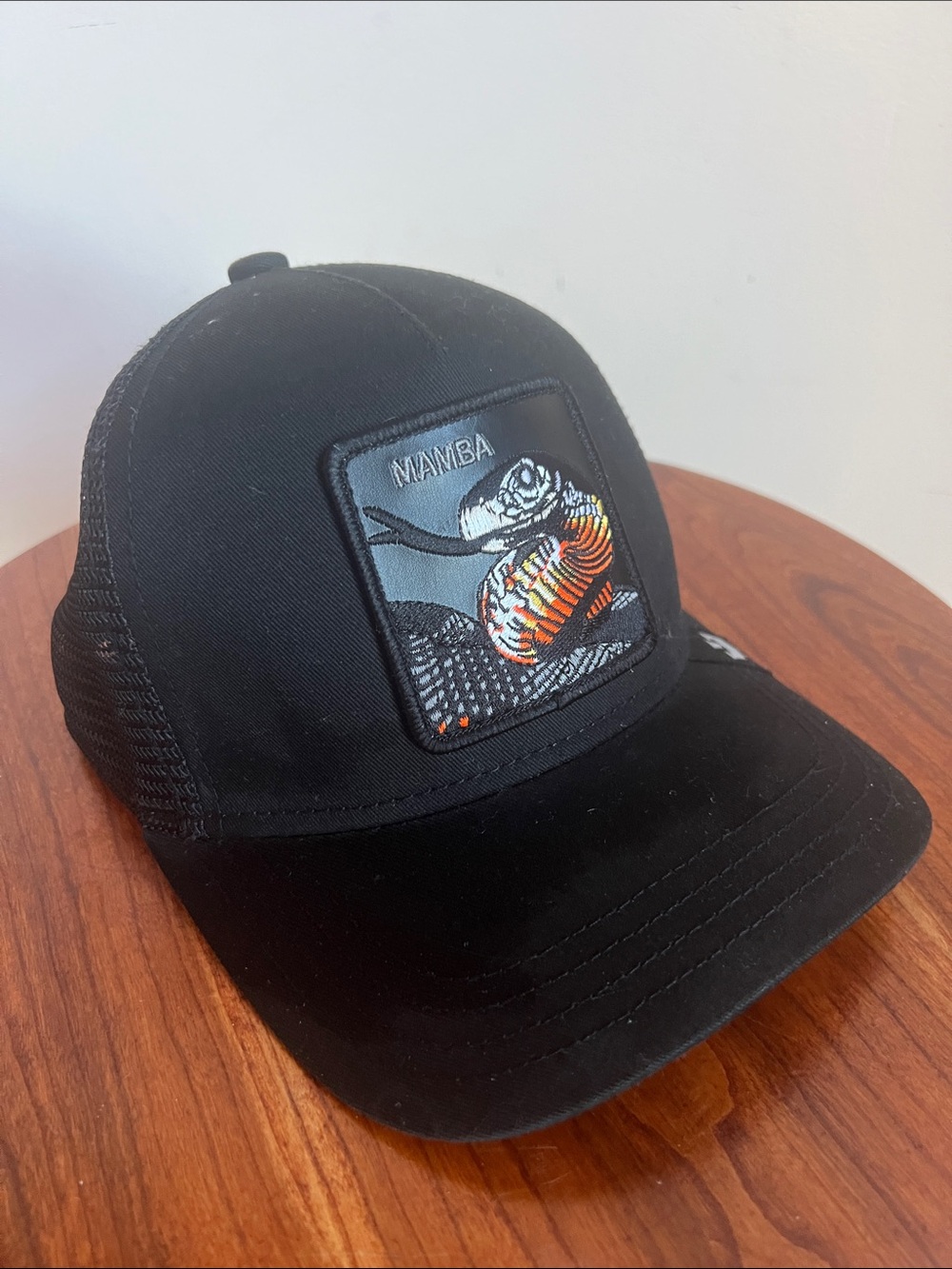 Goorin Bros Mambo Black Trucker Hat with Snake Patch